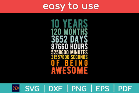 10 Years Old 10th Birthday Vintage Svg Review