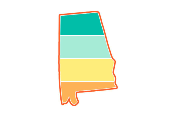 Alabama State Retro Sunset PNG SVG Review