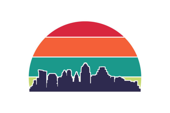 Austin Texas Retro Sunset PNG SVG Review
