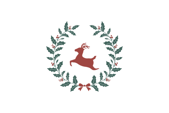 Christmas Stickers Retro Deer Red Svg Review