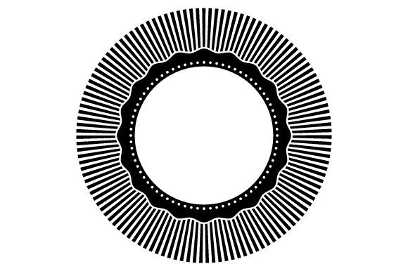 Frame Black White EPS SVG PNG Retro Review