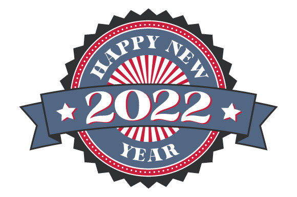 Happy New Year 2022 EPS SVG PNG Retro Review