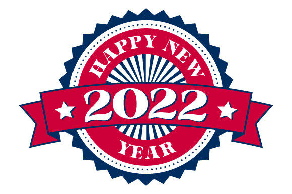 Happy New Year 2022 EPS SVG USA Retro Review