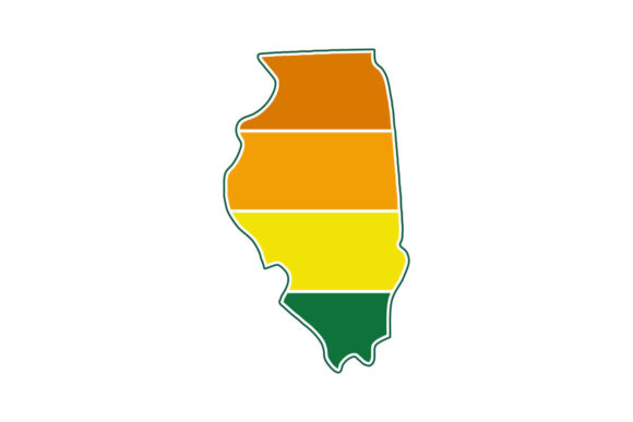 Illinois State Retro Sunset PNG SVG Review