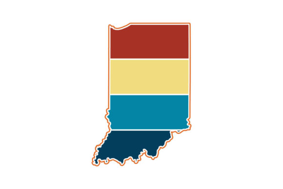 Indiana State Retro Sunset PNG SVG Review