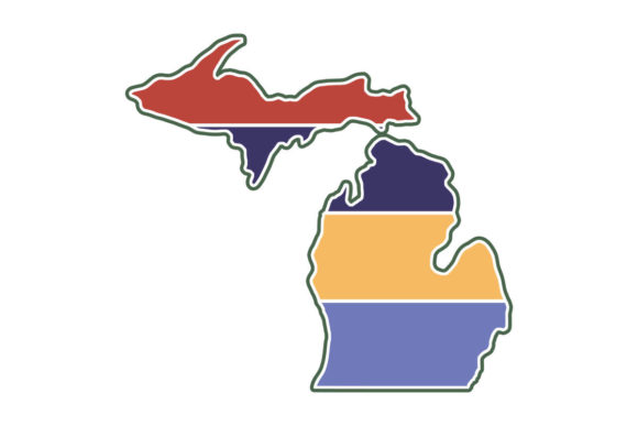 Michigan State Retro Sunset PNG SVG Review