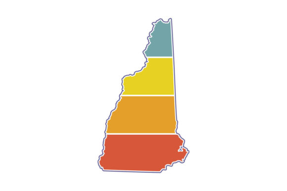 New Hampshire State Retro Sunset