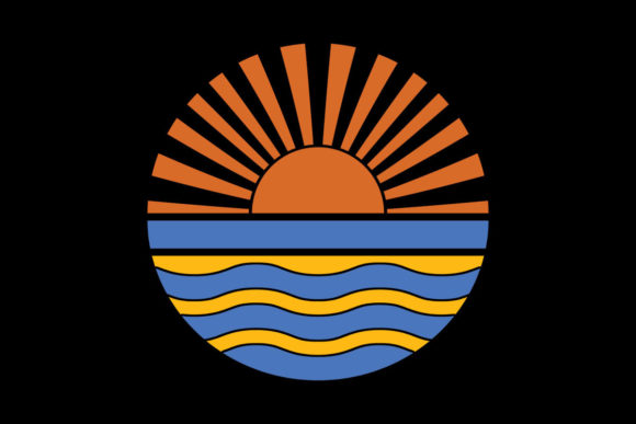 Ocean Waves Sun Rays Retro Sunset Review