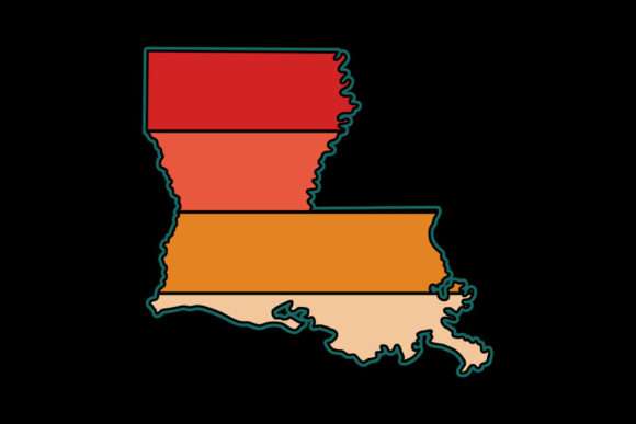 Reviewing Louisiana State Retro Sunset PNG SVG for Real Embroidery