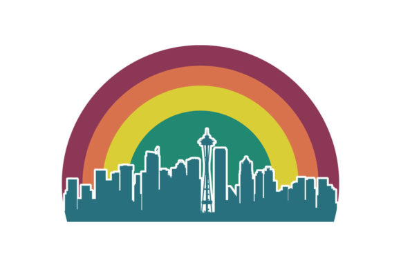 Seattle Washington Retro Sunset PNG SVG Review