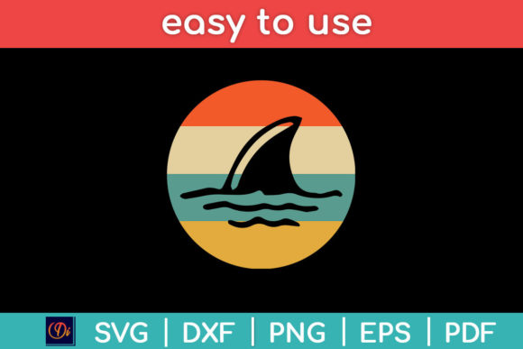 Shark Fin Vintage Retro Style Shark Svg Review