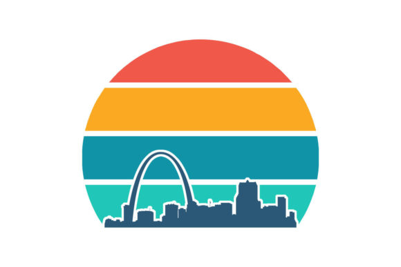 St Louis Missouri Retro Sunset PNG SVG Review